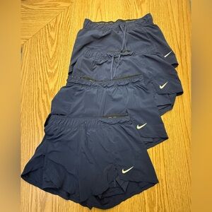Nike Dark Blue Sports Shorts with built in Dri-Fit Nike pro shorts x 4